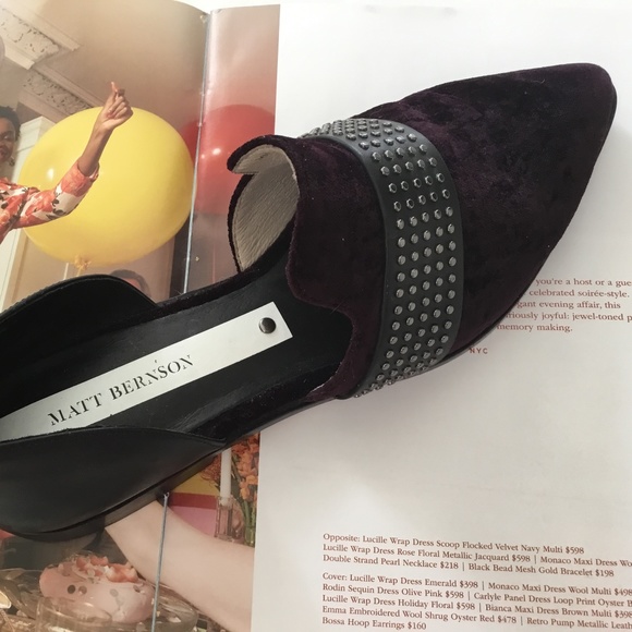 Matt Bernson "Sterling Stud" Deep Burgundy Loafer; Retailed for $260; Size 9. - Picture 1 of 6